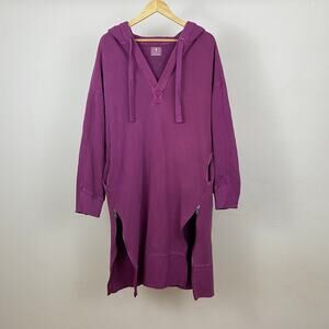 FP Movement - Free People Spur Of The Moment Solid Hoodie - Magenta - XS
